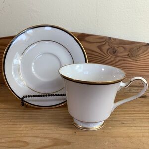 NORITAKE IVORY CHINA CUP AND SAUCE